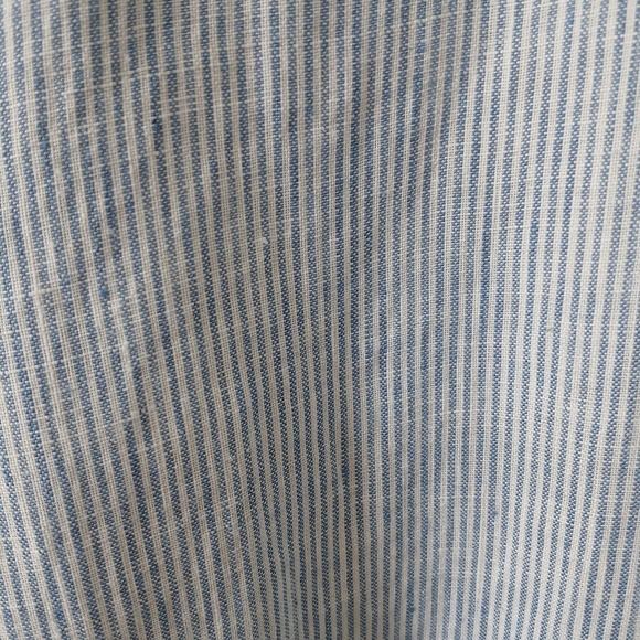 Tahari Size Medium Wide Leg Pants Rope Belt Striped Ankle Length 100% Linen - Picture 9 of 14